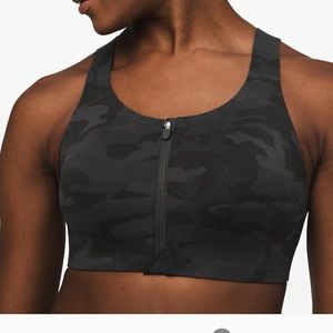 NEW Lululemon 34D zip front ENLITE sports bra blk